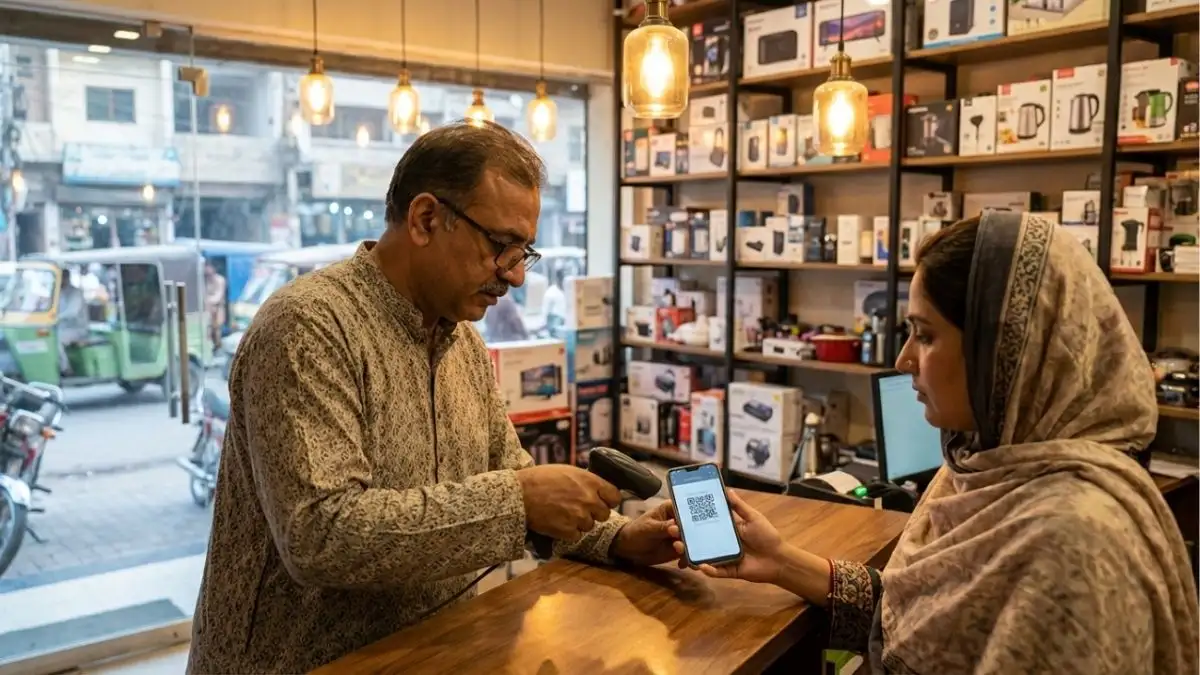 NBP representatives discussing the expansion of QR payments with ISTIQEME to boost digital financial inclusion.